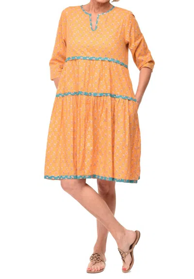 Tulip Clothing Hayley Dress In Saffron In Orange