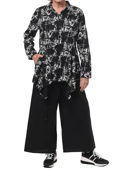 Tulip Clothing Newport Long Button Down In Black Etching