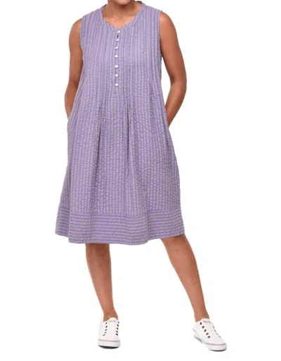 Tulip Clothing Jennings Dress In Sully Seersucker Stripe In Purple