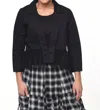 Tulip Clothing Julianna Jacket In Black Twill In Black
