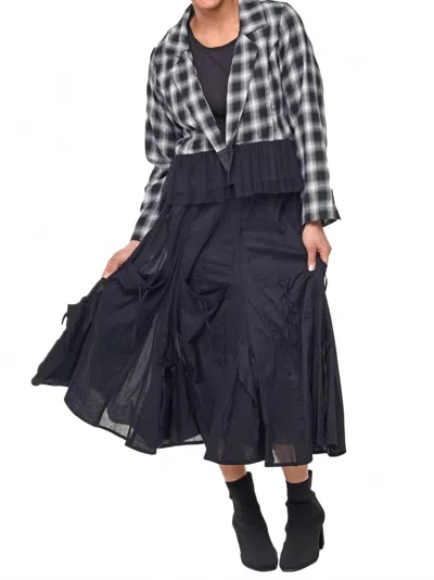 Tulip Clothing Julianna Jacket In Blake Plaid In Black