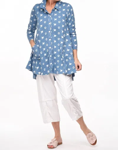 Tulip Clothing Lauryn Three-quarter Sleeve Top In Spa Blue