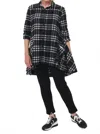Tulip Clothing Layla Button Down Shirt In Bangor Flannel In Black