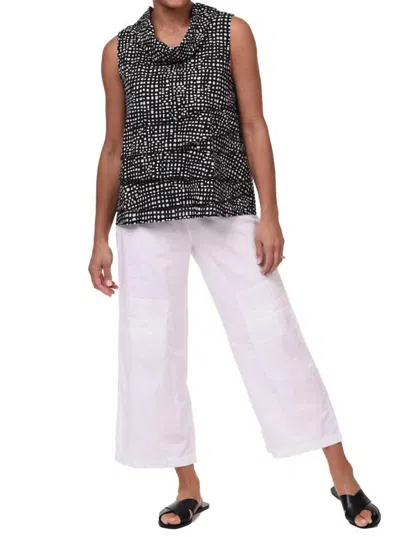 Tulip Clothing Leilani Cowl Tank Top In Black Dots In Multi