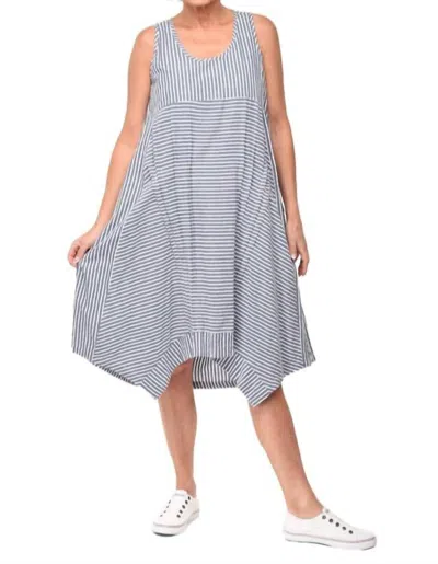 Tulip Clothing Lennon Dress In Marina White In Blue