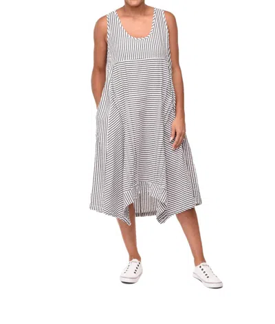 Tulip Clothing Lennon Dress In Murphy Seersucker Stripe In Brown