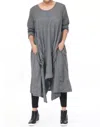 Tulip Clothing Lexi Dress In Rockefeller Stripe In Gray