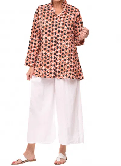 Tulip Clothing Logan Button Down Shirt In Blush Caviar In Brown