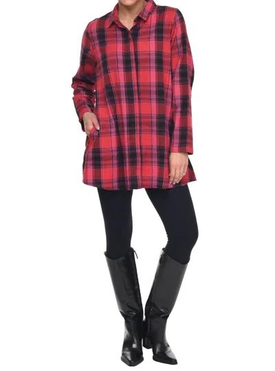 Tulip Clothing Logan Long Sleeve Button Down Shirt In Copenhagen Flannel In Multi