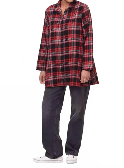 Tulip Clothing Logan Shirt In London Flannel In Burgundy