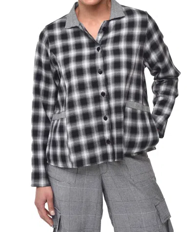 Tulip Clothing Louise Jacket In Blake Plaid In Gray