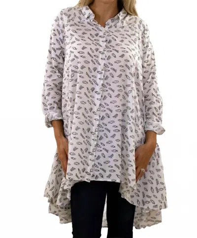 Tulip Clothing Lulu Top In Owl In White