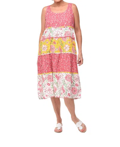 Tulip Clothing Maya Tiered Dress In Multi Blossom