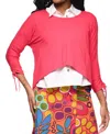 Tulip Clothing Nova Pullover Top In Carmine In Pink
