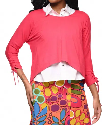 Tulip Clothing Nova Pullover Top In Carmine In Pink
