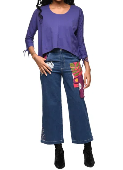 Tulip Clothing Nova Pullover Top In Twilight In Blue