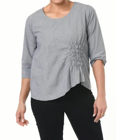 Tulip Clothing Olga Top In Camden Check In Gray