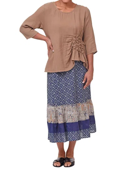 Tulip Clothing Olga Top In Sand In Brown