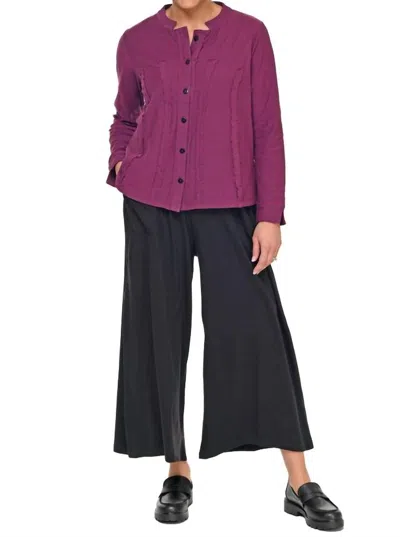 Tulip Clothing Oliver Button Front Jacket In Mulberry In Red