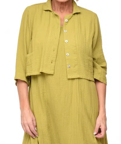 Tulip Clothing Parker Jacket Top In Sweet Pea In Yellow