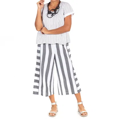 Tulip Clothing Pauline Pant In Gordon Stripe In Gray