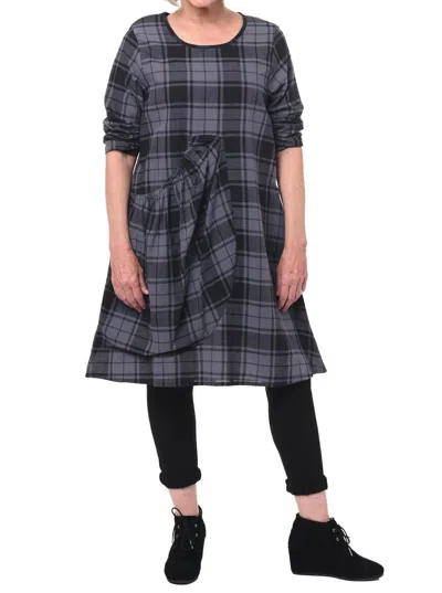 Tulip Clothing Pepper Dress In Shannon Flannel In Gray