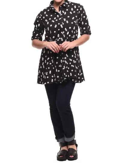 Tulip Clothing Perry Button Down Shirt In Black Pineapple
