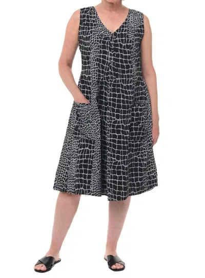 Tulip Clothing Poppie Dress In Black Crocodile
