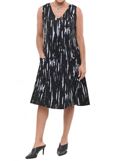 Tulip Clothing Poppie Dress In Black/gray Airbrush In Multi