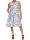 Tulip Clothing Poppie Dress In Blue Unity In White