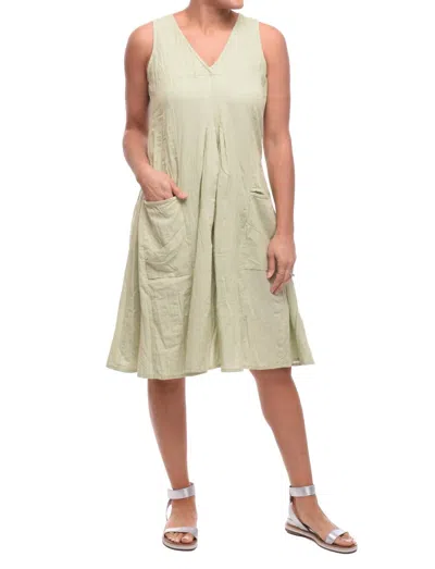 Tulip Clothing Poppie Dress In Green/white Houndstooth