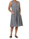 Tulip Clothing Poppie Dress In Vanderbilt In Gray