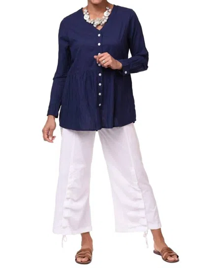 Tulip Clothing Rosalinda Top In Navy In Blue