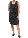 Tulip Clothing Santa Fe Dress In Black/white Seersucker Dot