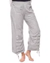 Tulip Clothing Scooter Button Pant In Ticking Stripe In Multi