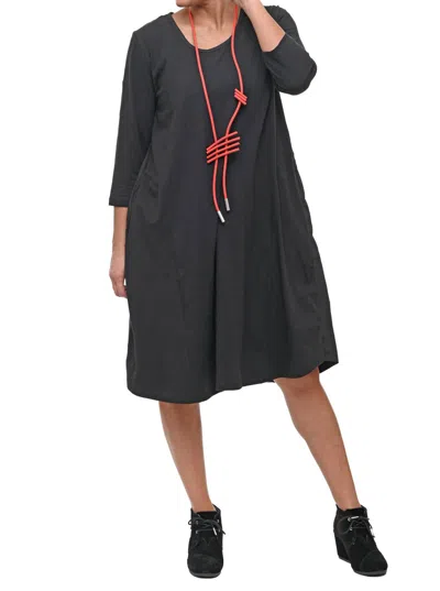 Tulip Clothing Three-quarter Sleeves Tabbie Derss In Black