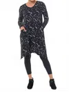 Tulip Clothing Tully Tunic In Black Razzy In Black