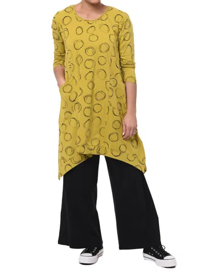 Tulip Clothing Tully Tunic In Moss Orbit In Yellow