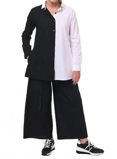Tulip Clothing Valerie Tunic In White/black In Multi