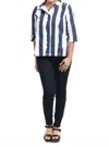 Tulip Clothing Whitney Top In Wavy Stripe In Multi
