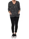 Tulip Clothing Willa Blouse In Black Alphabet