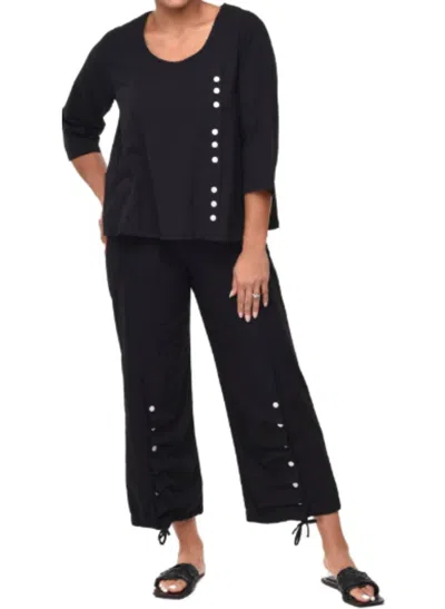 Tulip Clothing Willis Pullover Top In Black Check In Multi