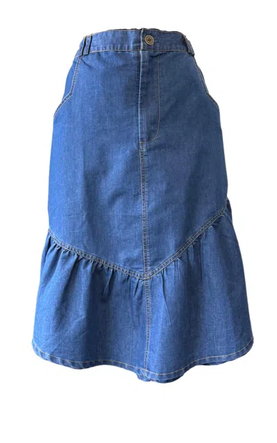 Tulip Clothing Women's Willow Skirt In Denim In Blue