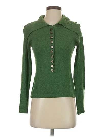 Pre-owned Tulle Cardigan Sweater In Green