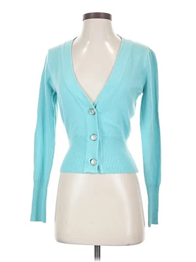 Pre-owned Tulle Cardigan Sweater In Teal