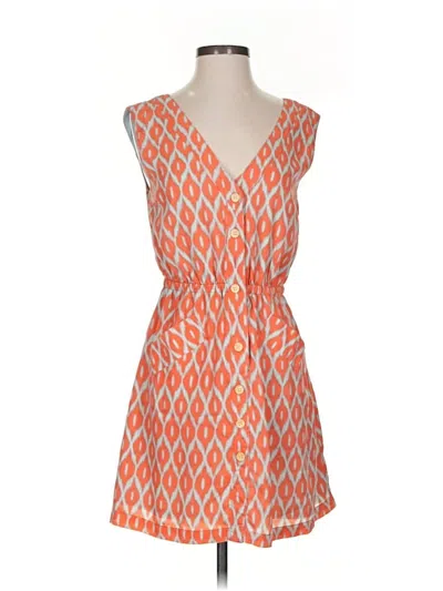 Pre-owned Tulle Casual Dress In Orange