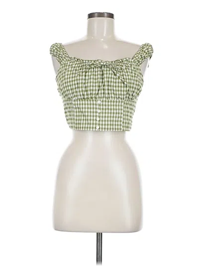 Pre-owned Tulle Sleeveless Blouse In Green