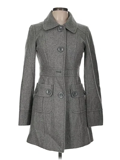 Pre-owned Tulle Wool Coat In Gray