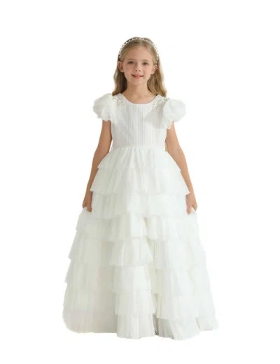 Tulleen Kids'  Abbyfield Dress In White