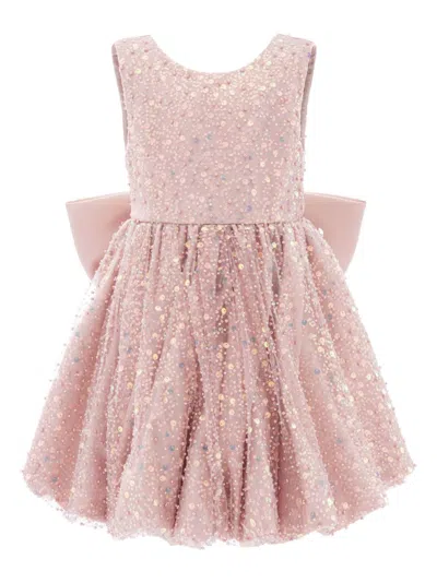 Tulleen Kids' Ainsley Bow-detailing Dress In Pink